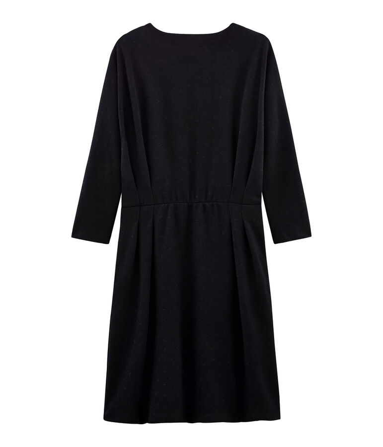 Women's Slim-Fit Long-Sleeved Dress black/black
