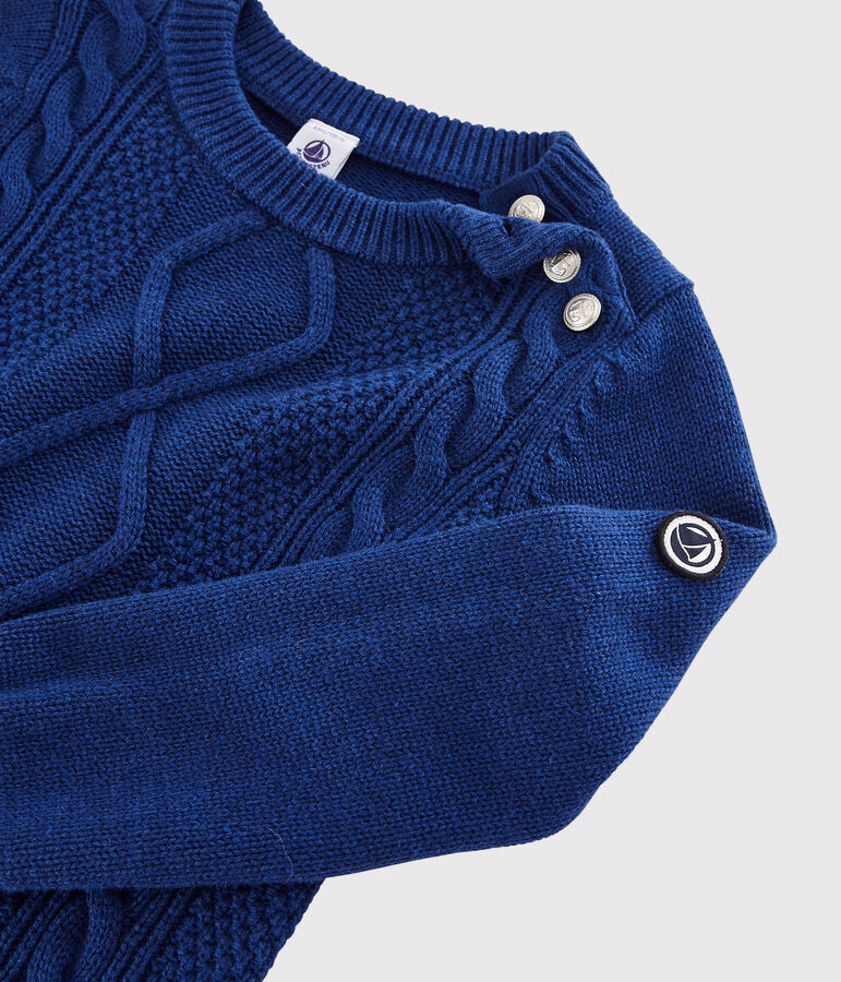 Boys' Wool and Cotton Pullover blue