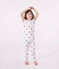 Children's floral cotton pyjamas MARSHMALLOW /SPI /MULTICO