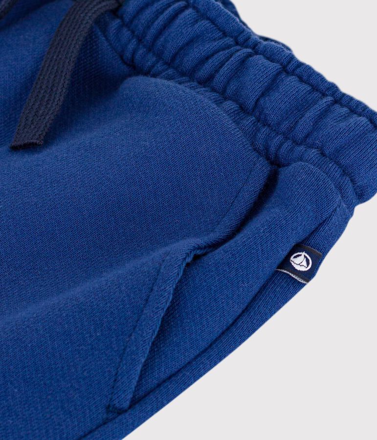 Children's Bermuda shorts in plain cotton blue