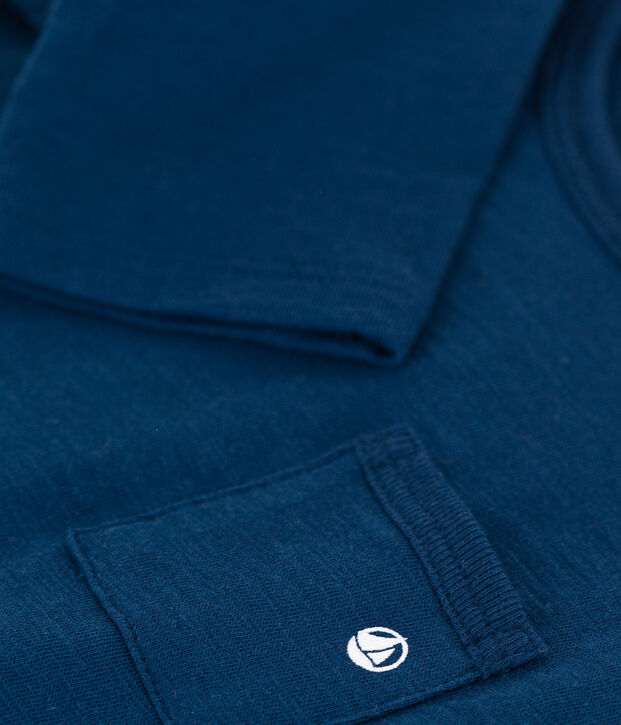 Babies' Long-Sleeved Slub Jersey T-Shirt blue