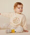 Babies' fleece sweatshirt Ecru