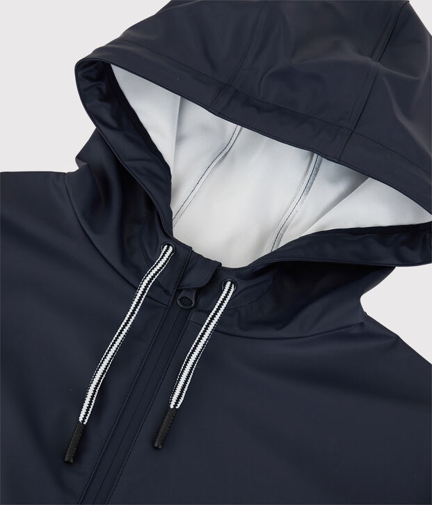 Unisex Long Light Recycled Fabric Raincoat blue