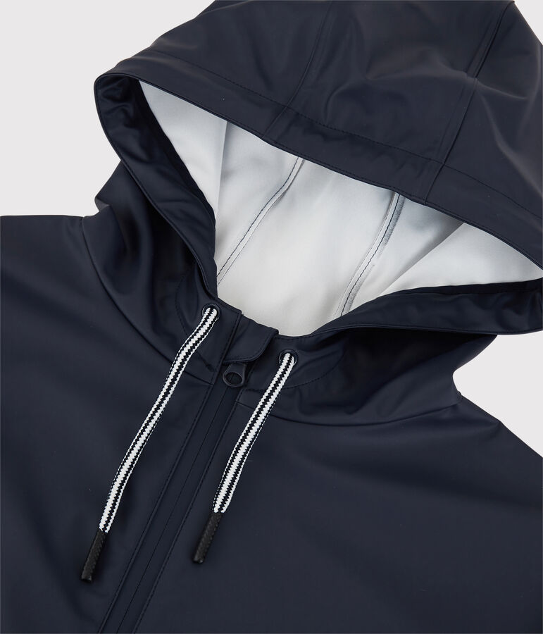 Unisex Long Light Recycled Fabric Raincoat SMOKING blue