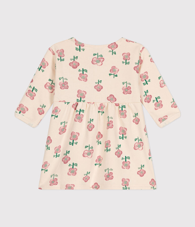 Babies' long-sleeved dress Ecru/yellow