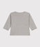 Babies' long-sleeved cotton T-Shirt CHATON CHINE grey