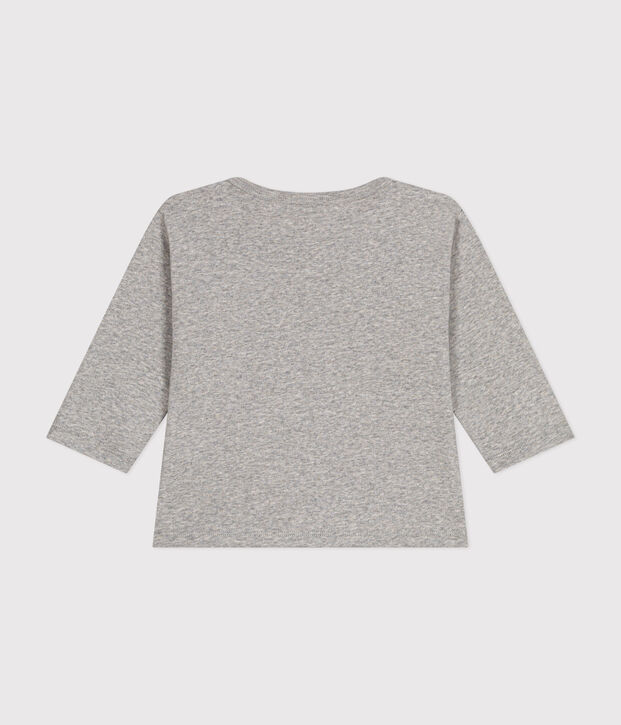 Babies' long-sleeved cotton T-Shirt grey