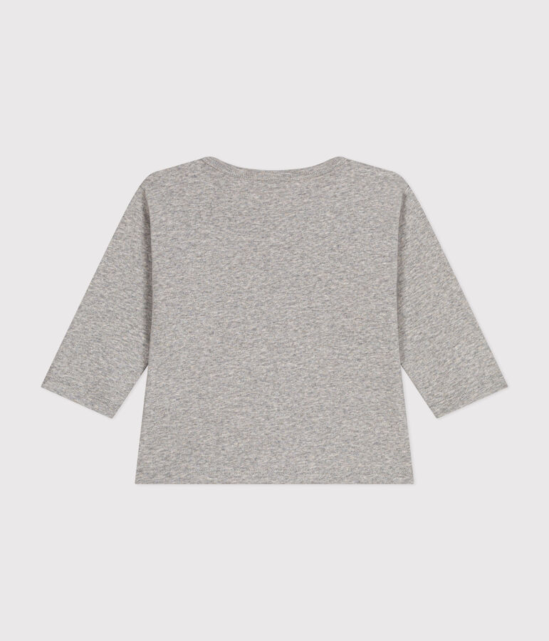Babies' long-sleeved cotton T-Shirt grey
