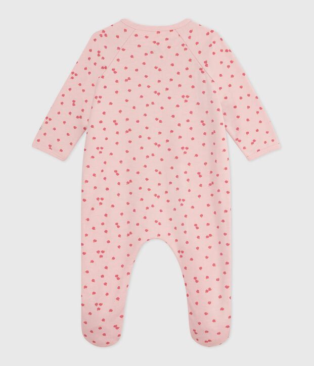 Babies' printed brushed fleece pyjama suit pink/multicolor