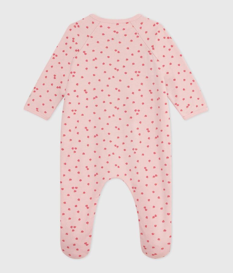 Babies' printed brushed fleece pyjama suit pink/multicolor