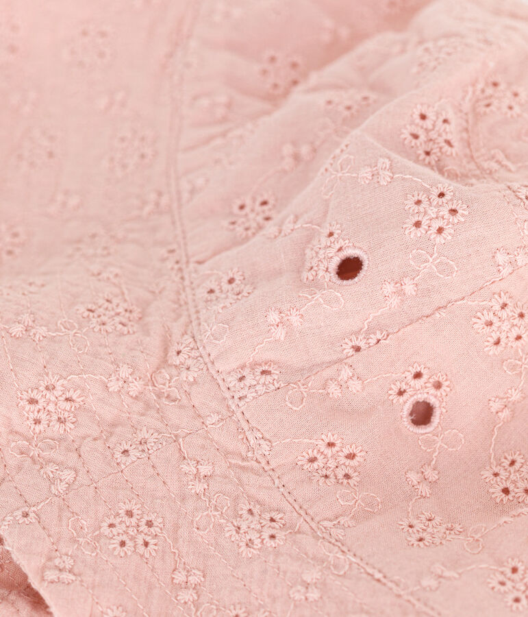 Girls' Pink English embroidery Bucket Hat pink