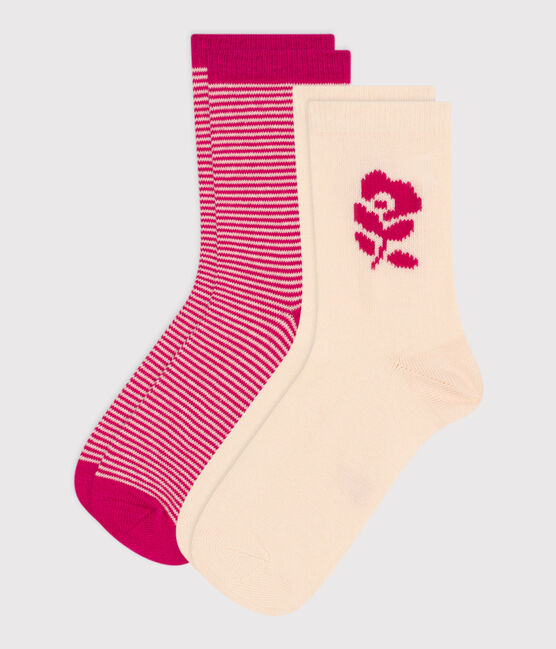 Children's Floral Cotton Socks - 2-Pack variante 1