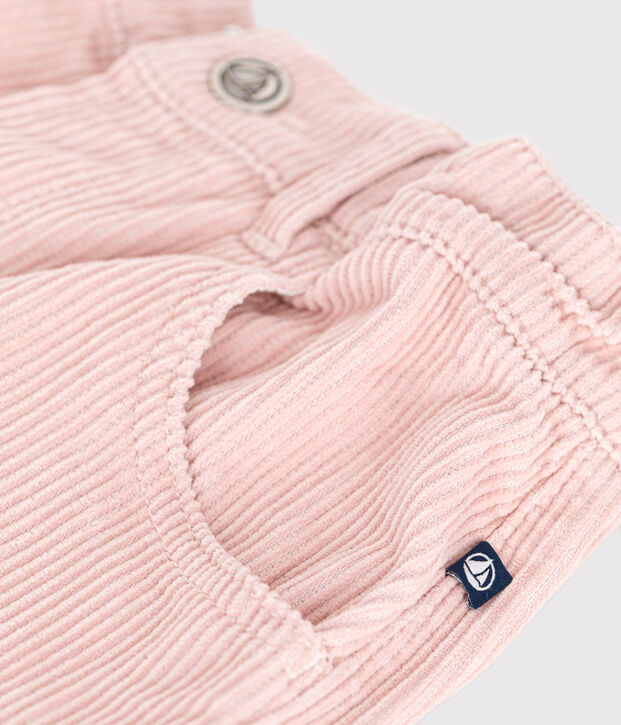 Little girls' corduroy trousers pink