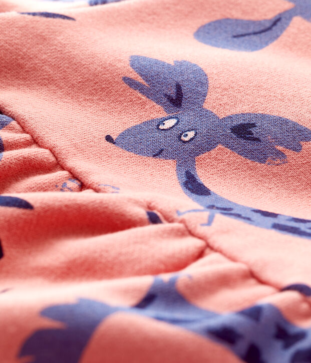 Babies' Fleece Animal Print Dress pink/multicolor