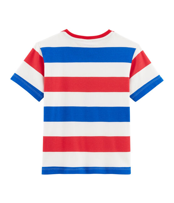 Boys' T-Shirt MARSHMALLOW white/PEPS red/SURF