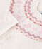Jacquard knit outfit for babies Ecru/pink