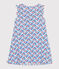 Children's flower-patterned cotton and lyocell nightdress MARSHMALLOW white/MULTICO white