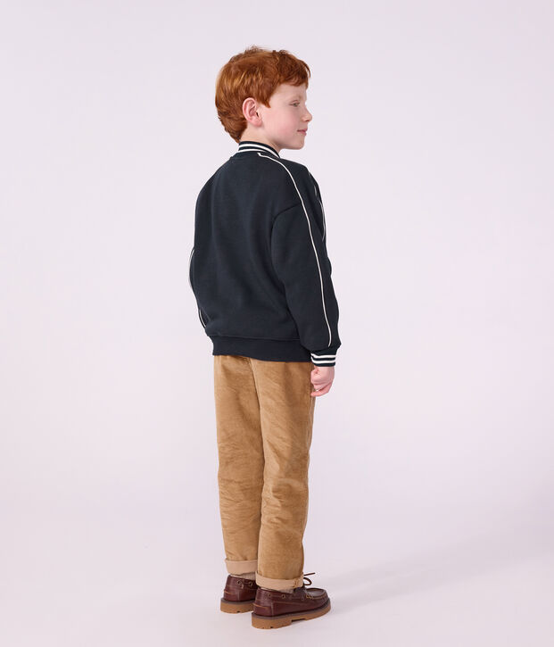 Children's varsity-style jacket in plain cotton SMOKING