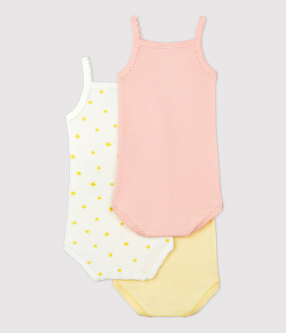 Babies' Strappy Organic Cotton Bodysuits - 3-Pack variante 1