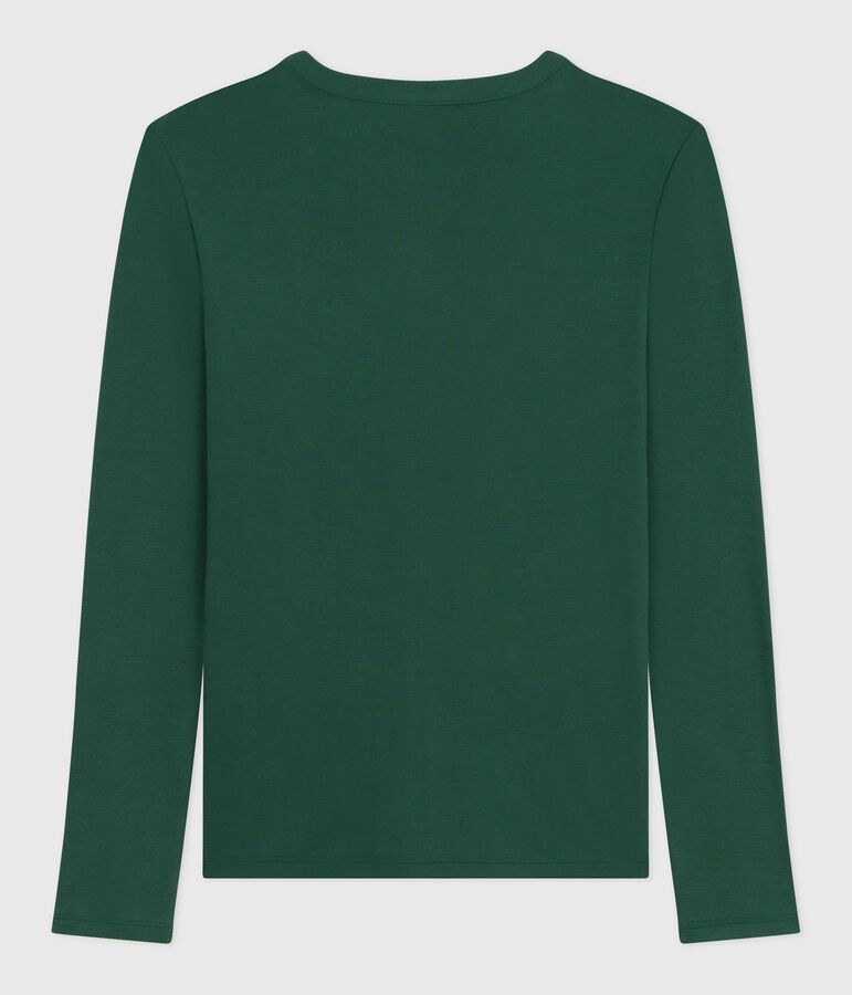 The Iconic long-sleeved cotton T-shirt for women green