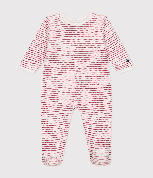 Dors bien en velours b&eacute;b&eacute; white/red
