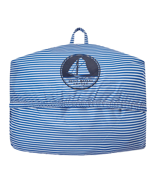 Unisex milleraies-striped waterproof windbreaker blue/white