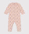 Babies' floral print velour pyjamas SALINE pink/MULTICO white