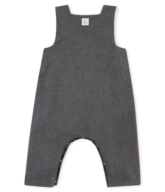 Baby boy's flannel dungarees SUBWAY CHINE grey