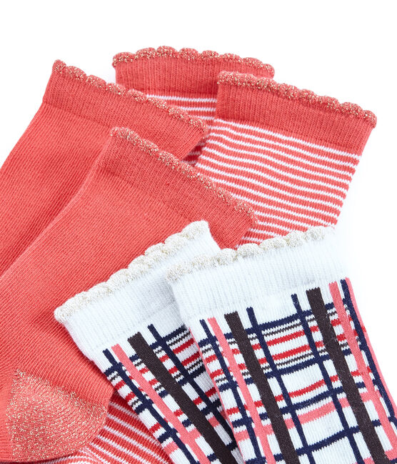 Girls' Socks - 3-Piece Set SIGNAL red/MULTICO white