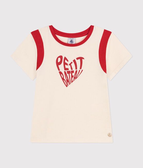 Girls' Jersey T-Shirt AVALANCHE Ecru