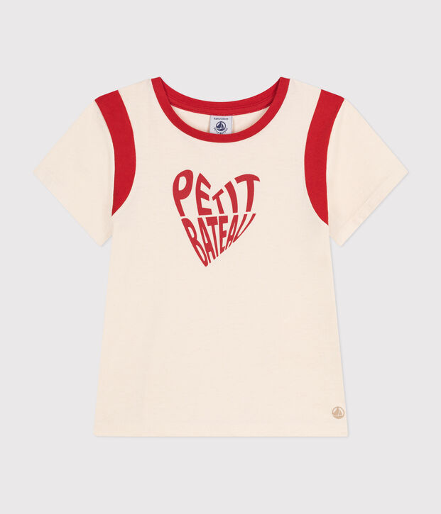 Girls' Jersey T-Shirt Ecru