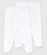 Babies' White Organic Cotton Trousers with Feet - 2-Pack