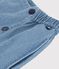 Children's short plain cotton skirt DENIM CLAIR blue