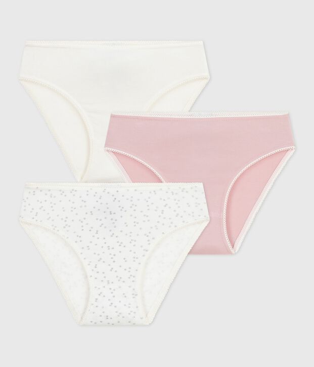 Children's cotton and elastane knickers - 3-Pack multicolor