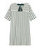 Women's Short-Sleeved Dress COQUILLE beige/SOUSBOIS green
