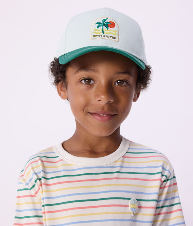Children's cotton cap blue/multicolor