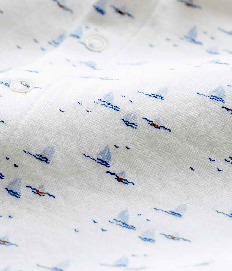 Baby Boys' Tube Knit Sleepsuit white/multicolor