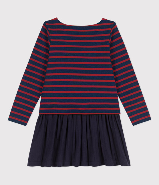 Girls' Thick Cotton and Cotton Gauze Stripy Dress LITTORAL CHINE /STOP
