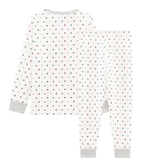 Boys' Tube Knit Pyjamas MARSHMALLOW white/MULTICO white