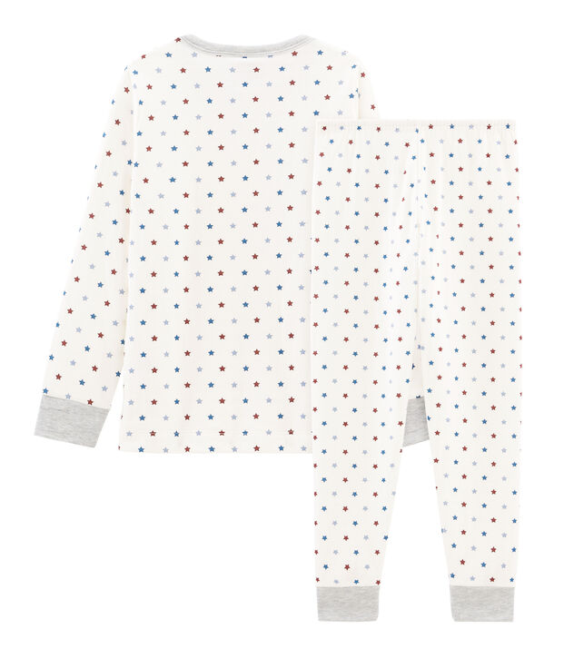 Boys' Tube Knit Pyjamas white/multicolor