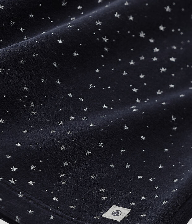 Girl's terry velour pyjamas blue/grey