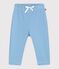 Babies' jogging bottoms in plain cotton FLO blue
