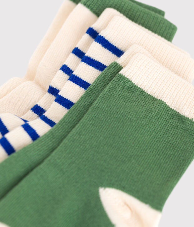 Pairs of babies' stripy cotton socks - 3-Pack multicolor