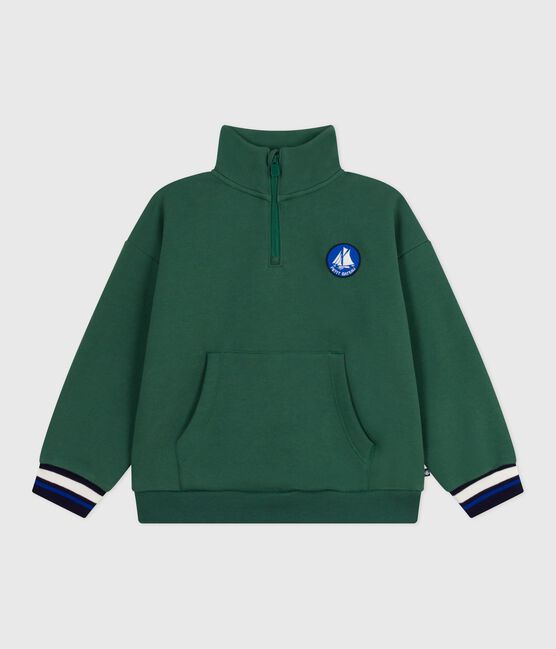 Children's plain shawl collared cotton sweatshirt WILLOW