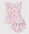 Baby Girls' Sleeveless Floral Organic Cotton Easy-Care Dress with Bloomers FLEUR pink/MULTICO white