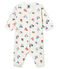 Baby Girls' Ribbed Footless Sleepsuit MARSHMALLOW white/MULTICO white