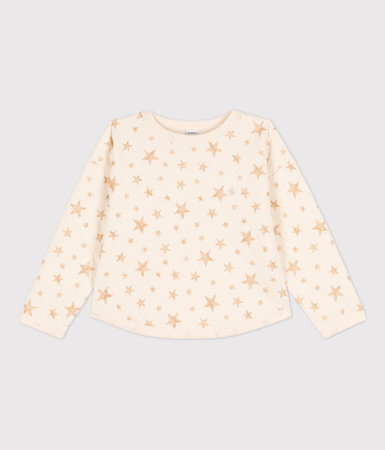 Girls' Printed Tube Knit Sweatshirt AVALANCHE Ecru