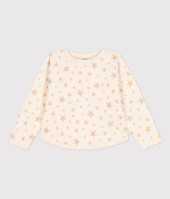 Girls' Printed Tube Knit Sweatshirt AVALANCHE Ecru
