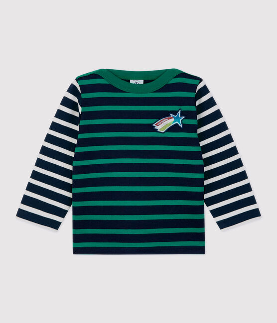 Babies' Cotton Breton Top MARSHMALLOW white/MULTICO white
