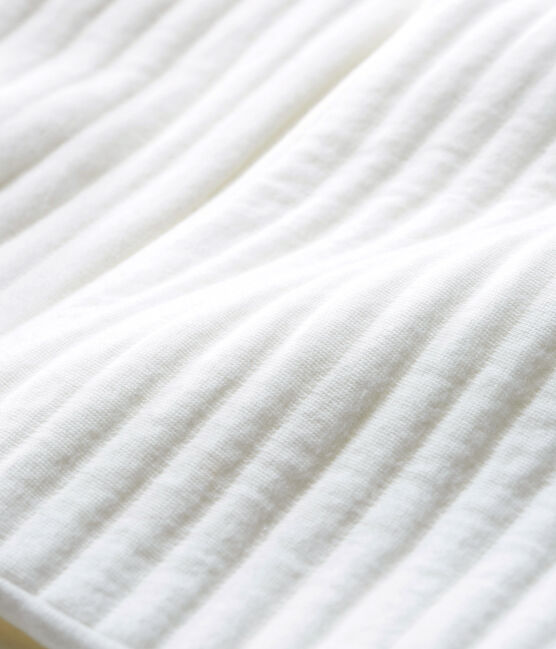 Babies' Wrap in Quilted Tube Knit MARSHMALLOW white